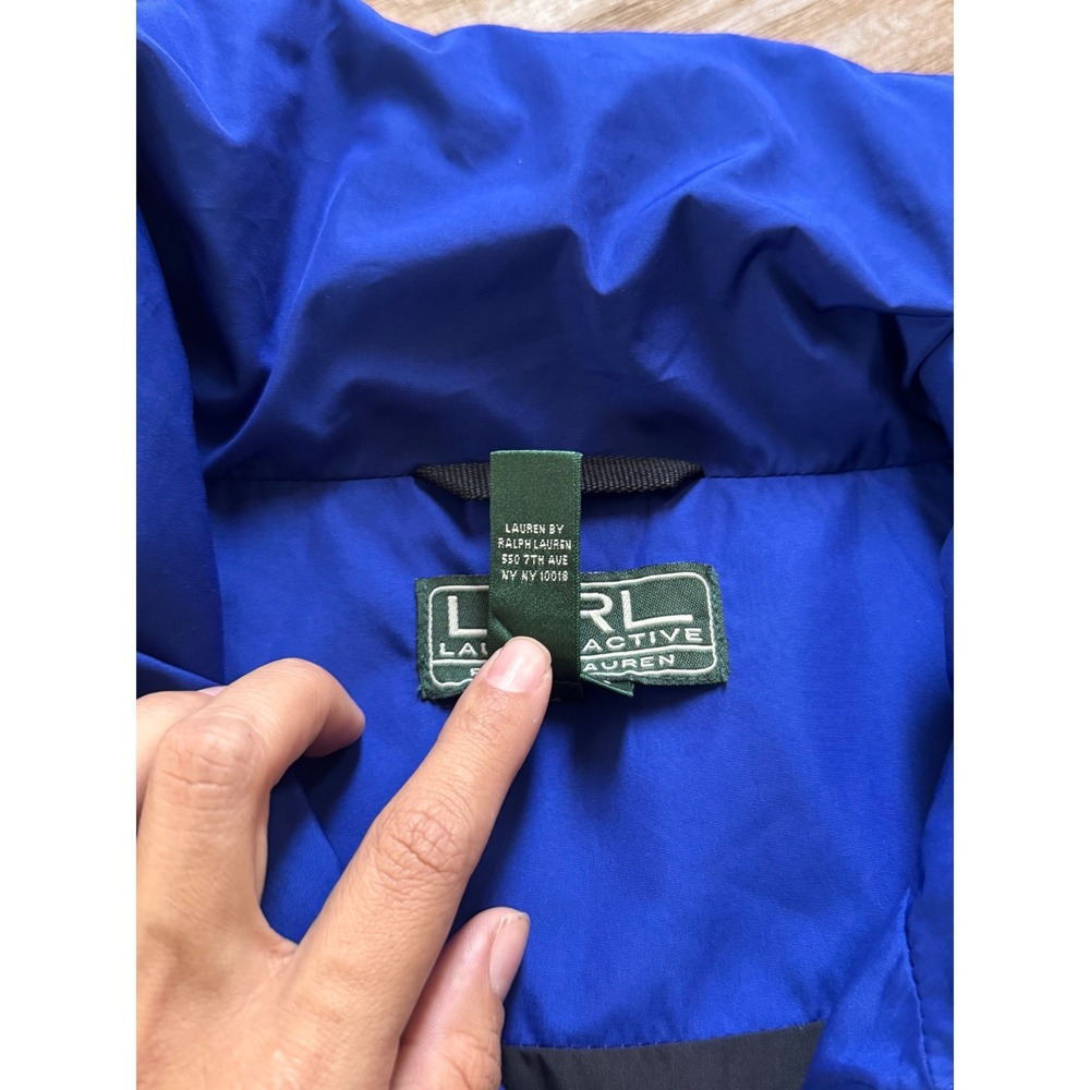 Vintage Lauren Active Ralph Lauren Belted Puffer Jacket Royal Blue L Gorpcore - Picture 9 of 15